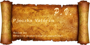 Pjeczka Valéria névjegykártya