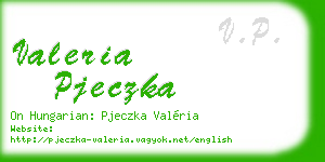 valeria pjeczka business card